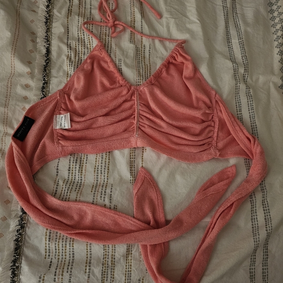 Pink Velvet Crop Bananhot Top Rave - Picture 5 of 5